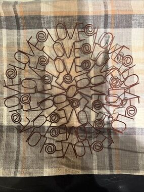 Trades of Hope "Love" Copper Wire Bowl Centerpiece Wall Art Trivet Boho Decor